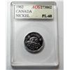 Image 1 : 8)  CANADA 1962 ENCAPSULATED NICKLE