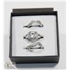 Image 1 : WEDDING 3PCS CZ ENGAGEMENT SET
