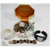 Image 1 : BULOVA BOX FULL OF ESTATE JEWELRY