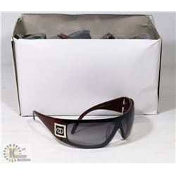 BOX OF CHANEL REPLICA DESIGNER SUNGLASSES, WINE