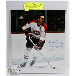 MONTREAL CANADIENS JEAN BELIVEAU SIGNED 8X10