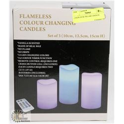 3 PACK OF RC PILLAR CANDLES