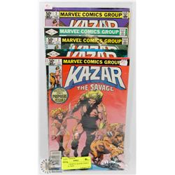 LOT OF 5 MARVEL KAZAR COMICS FOR THE 1960'S