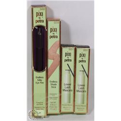 LOT OF 4 PIXI MAKEUP, 2 MASCARA, EYESHADOW & MORE
