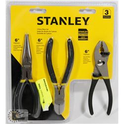 STANLEY 3PC PLIERS SET