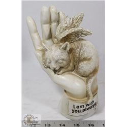 NEW MEMORIAL CAT IN HAND "I AM WITH YOU