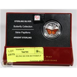 2005 STERLING SILVER BUTTERFLY COIN