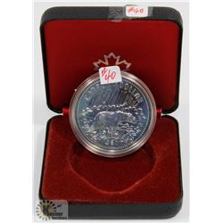 1980 POLAR BEAR  CASED CANADA SILVER DOLLAR