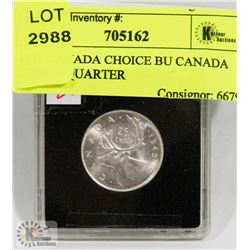 1943 CANADA CHOICE BU CANADA SILVER QUARTER