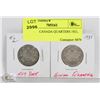 Image 1 : LOT OF 2 CANADA QUARTERS 1921, 1931