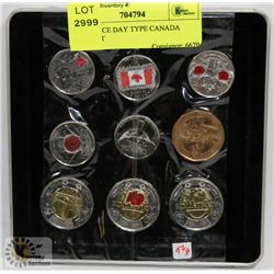 ARMISTICE DAY TYPE CANADA COIN SET