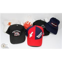 LOT OF 6 ASSORTED BALL CAPS