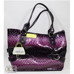 PURPLE PRINCESS FLORENCE SNAKE SKIN STYLE PURSE