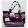 Image 1 : PURPLE PRINCESS FLORENCE SNAKE SKIN STYLE PURSE