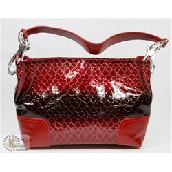 RED PRINCESS FLORENCE SNAKE SKIN STYLE PURSE