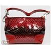 Image 1 : RED PRINCESS FLORENCE SNAKE SKIN STYLE PURSE
