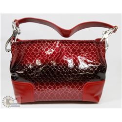RED PRINCESS FLORENCE SNAKE SKIN STYLE PURSE