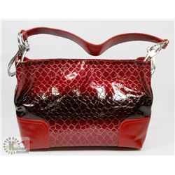 RED PRINCESS FLORENCE SNAKE SKIN STYLE PURSE