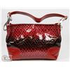 Image 1 : RED PRINCESS FLORENCE SNAKE SKIN STYLE PURSE