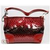 Image 1 : RED PRINCESS FLORENCE SNAKE SKIN STYLE PURSE