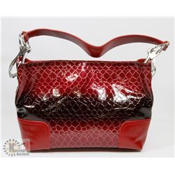 RED PRINCESS FLORENCE SNAKE SKIN STYLE PURSE