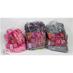 3 BAGS OF 1LB  ASSORTED COLOR 100%  ACRYLIC YARN