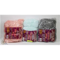 3 BAGS OF 1LB  ASSORTED COLOR 100%  ACRYLIC YARN