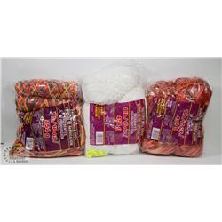 3 BAGS OF 1LB  ASSORTED COLOR 100%  ACRYLIC YARN