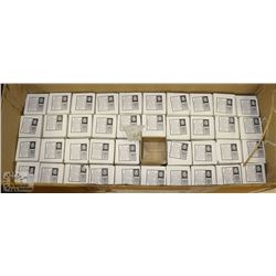 LOT OF 80 NEW GLASS CANDLE HOLDERS, ALL