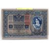 Image 1 : 1902 AUSTRIA 1000 KRONEN BANKNOTE.