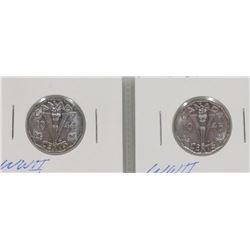 1944 & 1945 CANADIAN WWII VICTORY NICKLES.