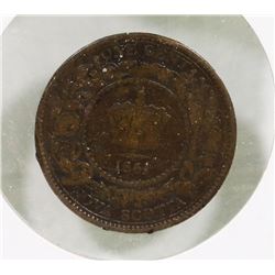1861 NOVA SCOTIA 1 CENT COIN