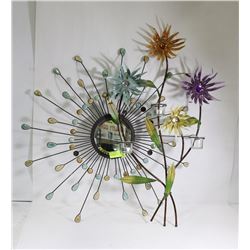 PAIR OF METAL WALL ART PIECES