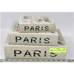 SET OF 3 PARIS STORAGE BOXES