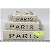 Image 1 : SET OF 3 PARIS STORAGE BOXES