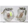Image 1 : PAIR OF GLASS JAR LANTERNS