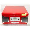 Image 1 : RED RETRO TEAC RADIO RECORD PLAYER