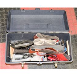 GRAY TOOL BOX WITH TOOLS