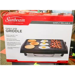 NEW SUNBEAM FAMILY SIZE GRIDDLE