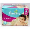 Image 1 : CASE OF 74 PAMPERS DIAPERS SIZE 4