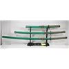 Image 1 : SET OF 3 JAPANESE SWORDS ON STAND