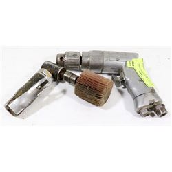 LOT OF 2 AIR-POWERED TOOLS DRILL & SANDER