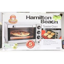 HAMILTON BEACH TOASTER OVEN UNUSED