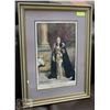 Image 1 : ANTIQUE KING EDWARD III FRAMED WATERCOLOUR