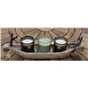 Image 1 : WOOD CANOE CANDLE HOLDER