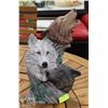 Image 1 : CERAMIC WOLF STATUE 17" TALL
