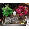Image 1 : WICKER TRAY WITH CHROME SHOWHOME ITEMS
