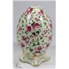 Image 1 : DECORATIVE CHINA EGG, 11 INCH TALL