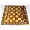 Image 1 : CARVED WOOD CHESS SET,  16 X 16