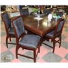 Image 1 : SOLID DARK BROWN WOOD PUB-STYLE DINING